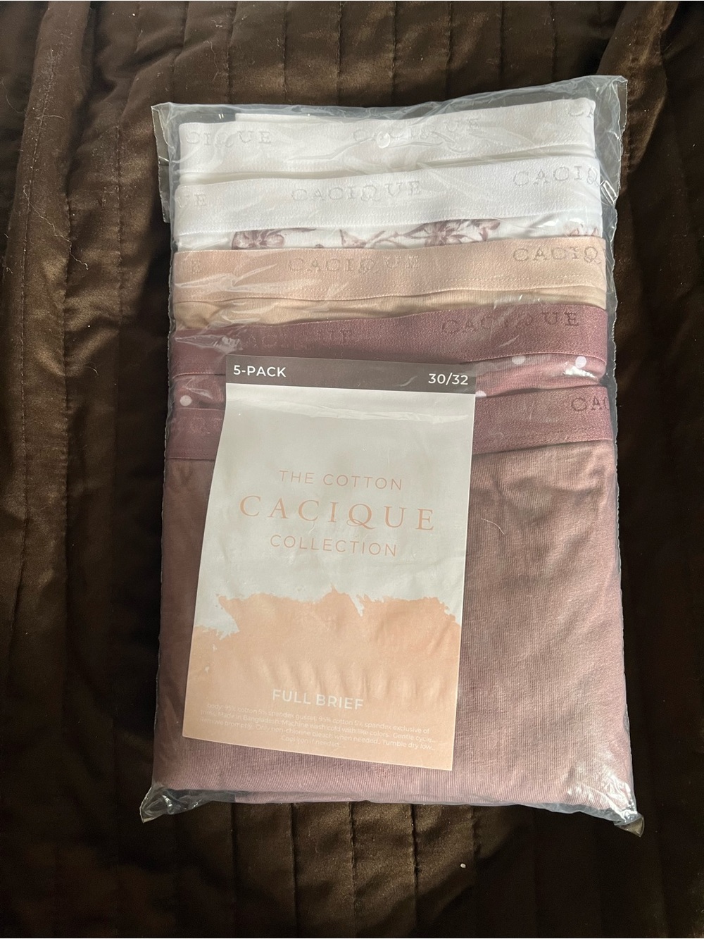 Cacique Cotton Full Brief 5-Pack BRAND NEW